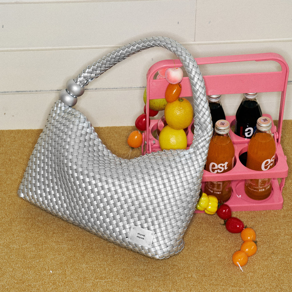 muva.Woven Collection - Beaded Woven Shoulder Bag